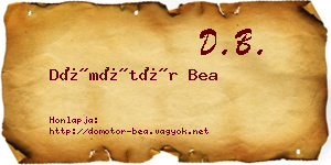 Dömötör Bea névjegykártya